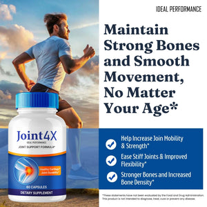 IDEAL PERFORMANCE Joint4X Joint Support Capsules, Official Joint-4X Supplement Pills, All-Natural Formula to Fortify Bones and Bolster Flexibility - Maximum Strength, Joint 4X Pills Reviews (2 Pack) IDEAL PERFORMANCEBuy Supplements Australia