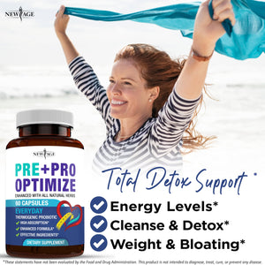 Pro Optimize Probiotics for Women, Menopause, 70 Billion CFU, Digestive Health - Relief for Bloating, Hot Flashes, Joint Support, Night Sweats - Gut Health & Metabolism - Dong Quai (120 (Pack of 2)) NEW AGE buy supplements Au