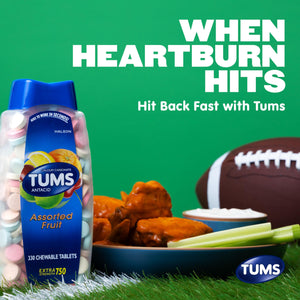 TUMS Chewable Antacid Tablets for Extra Strength Heartburn Relief, Assorted Fruit Flavors - 330 Count TUMS buy supplements Au