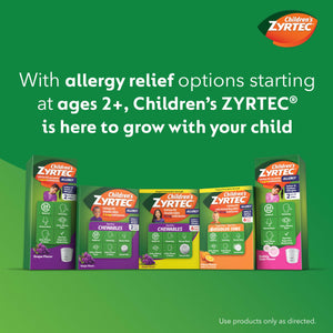 Children's Zyrtec Liquid, Kid's Antihistamine Syrup, Dye-, Sugar-, and Alcohol-Free, Pleasant Grape Flavor, Contains Cetirizine HCl Suitable for Ages 2 Years and Up, 8 fl oz Bottle Zyrtec buy supplements Au