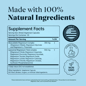 Magnesium Glycinate Complex Supplement, 900mg – 13-in-1 Magnesium L-Threonate, Citrate, Taurate & Malate for Women & Men – Liposomal Chelated Formula – Sleep, Muscle & Brain Support – 90 Capsules Plus+Ultra buy supplements Au