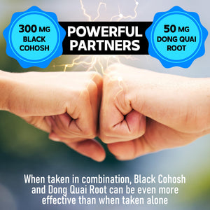 DEDICAD 12in1 Black Cohosh 5-Month Supply for Menopause Support Supplement with Dong Quai, Chasteberry, Red Raspberry, Licorice, Wild Yam & More - 150 Capsules DEDICADÂ buy supplements Au