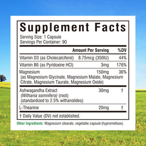 Innate Vitality Magnesium Complex, Magnesium Glycinate Citrate Malate Taurate with Ashwagandha L-Theanine Vitamin D3 & B6, High Absorption, Full Spectrum, Bones Stress Sleep Support, 90 caps Innate Vitality buy supplements Au