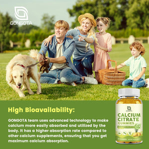 Calcium Citrate Gummies for Women, 1200mg Calcium Citrate Magnesium with Vitamin C D3 K2, Absorption Calcium Supplements for Bone, Muscle, Immune, Sugar Free (120Count) GONGOTABuy Supplements Australia