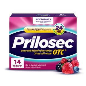 Prilosec OTC, Omeprazole Delayed Release 20mg, Acid Reducer, Treats Frequent Heartburn for 24 Hour Relief, All Day, All Night*, Heartburn Medicine, 20mg, Wildberry Flavor, 14 Tablets Prilosec buy supplements Au