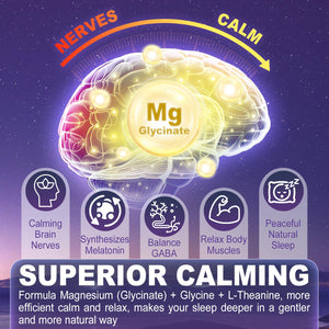 Magnesium Glycinate Gummies 500mg/250mg for Adults Kids Teens, Sugar Free Magnesium Calm Sleep Aid, Kids Sleep Gummies with L-Theanine Glycine B6 for Sleep, Calm, Muscle,Relax Brain,No Melatonin,2Pack ELLAMENTZBuy Supplements Australia