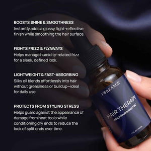PUREANCE Hair Therapy - Hair Growth Oil for Dry & Frizzy Hair | Scalp Serum for Women & Men - Aloe Vera Gel, Castor, Argan, Black Seed, Rosemary & Peppermint Essential Oils & More - 2 Fl OZ