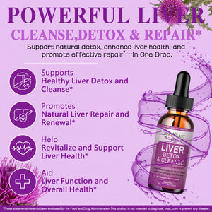 Liver Cleanse Detox & Repair Drops - Liquid Liver Support Tincture with Milk Thistle, Dandelion, Artichoke, TUDCA, NAC, Chanca Piedra - 15-in-1 Advanced Liver Detox Health Supplement - Vegan, Non-GMO HZZYPLANT buy supplements Au