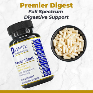 Premier Research Labs Active Digestive Enzymes with Probiotic and Prebiotics - Promotes Full-Spectrum Digestive Support - with Amylase, Protease & Lipase, 60 Plant-Sourced Capsules Premier Research LabsBuy Supplements Australia