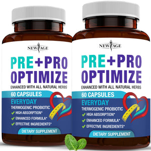 Pro Optimize Probiotics for Women, Menopause, 70 Billion CFU, Digestive Health - Relief for Bloating, Hot Flashes, Joint Support, Night Sweats - Gut Health & Metabolism - Dong Quai (120 (Pack of 2)) NEW AGE buy supplements Au