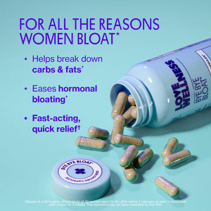 Love Wellness Bye Bye Bloat | Digestive Enzymes for Fast Acting Bloating Relief for Women | Helps Reduce Water Retention & Gas Relief | Supports Digestive Health with Fenugreek & Dandelion | 60 Count Love Wellness buy supplements Au
