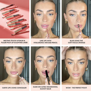 ICONIC LONDON Fuller Pout Sculpting Lip Liner | Blendable, Dual Ended Lip Liner with Creamy Colour and Lip Sponge for Buffing, Cruelty-Free, Vegan Makeup (Sister Sister) 0.036 Oz ICONIC LONDON buy supplements Au