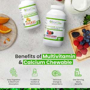 BariSlim Bariatric Calcium Citrate & Complete Chewable Multivitamin - Bariatric Vitamin and Supplement for Post Bariatric Surgery Including Gastric Bypass and Gastric Sleeve BariSlim buy supplements Au