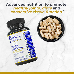 Premier Research Labs Joint & Disc Support Supplement - for Men & Women, Glucosamine, Joint Mobility and Muscle Health, Cartilage Repair, Gluten Free, Plant-Sourced - 90 Capsules Premier Research LabsBuy Supplements Australia