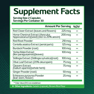 Lymph Savior - Plant-Based Lymphatic Support Supplement with Red Clover, Horse Chestnut & Burdock Root for Fluid Balance & Daily Wellness - Non-GMO, Made in USA - 30-Day Supply, 1 Bottle Lymph Savior buy supplements Au