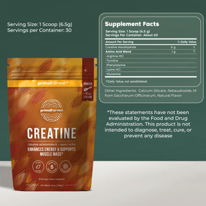 Primal Harvest Creatine Powder Supplement for Men and Women's Fitness, Workouts, and Muscle Growth, to Help Promote Recovery, Strength, Energy, and Endurance (1) Primal Harvest buy supplements Au