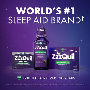 ZzzQuil, Sleep Aid, Nighttime Sleep Aid Liquid, 50 mg Diphenhydramine HCl, Fall Asleep Fast, Non-Habit Forming, Warming Berry Flavor, 12 FL OZ ZzzQuil buy supplements Au
