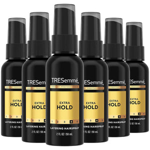 TRESemmé Extra Hold Travel Size Hairspray 6-Pack, 2 Oz Ea | Travel Size Hairspray with Flexible Hold and Frizz Control for Styling On the Go