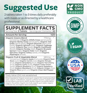 Super Greens & Antioxidants (2-Month Supply) Antioxidant Power Greens Bundle of Organic Super Greens Powder - Complete Superfood (120 Capsules) & Super Antioxidants - Powerful Superfood (120 Capsules) Healths Harmony buy supplements Au