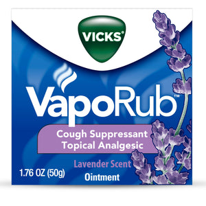 Vicks VapoRub, Lavender Scent, Cough Suppressant, Topical Chest Rub & Analgesic Ointment, Medicated Vicks Vapors, Relief from Cough Due to Cold, Aches & Pains, 1.76oz Vicks buy supplements Au