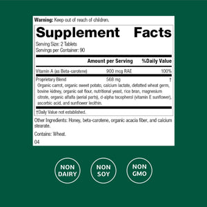 Standard Process Cataplex A - Supports Eye Health & Mucous Membranes - Supports Healthy Vision & Provides Antioxidant Vitamin A - Non-Dairy & Non-Soy - 180 Tablets Standard Process Inc.Buy Supplements Australia