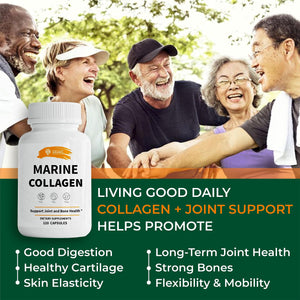 SIRUNES Marine Collagen Peptides, 120 Capsules - Fish Collagen Supplements for Women, Great for Hair, Skin, Nails, Joints & Bones - Made in USA SIRUNES buy supplements Au