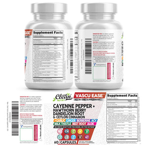 Clean Nutra Cayenne Pepper Capsules Supplement with Hawthorn Berry, Dandelion Root, Ceylon Cinnamon, Garlic, Ginger, Berberine, Apple Cider Vinegar, Milk Thistle, Beet Root, Aloe Vera Pills & More Clean Nutraceuticals buy supplements Au
