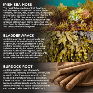 HerbaMe Organic Irish Sea Moss with Bladderwrack, Burdock Root & Black Pepper Extract, 150 Capsules, Thyroid Support, Natural Iodine Source, Promotes Immune System, Cell Food, Alkaline Supplement HerbaMe buy supplements Au