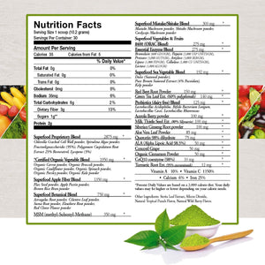 ecostream Naturals Vital First Daily Greens Superfood Powder 50 Whole Super Foods with Spirulina, Chlorella, Flax Seed, Fiber and Enzymes with Organic Greens - 30 Servings ecostream NaturalsBuy Supplements Australia