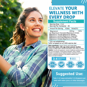 High Absorption Magnesium Complex Drops | 10-in-1 Liquid Magnesium Complex for Women & Men with Glycinate,Citrate,Taurate | for Stress Relief,Sleep,Heart Health | Vegan,Non-GMO,Fast-Acting Formula JINGYAT buy supplements Au