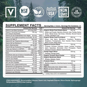 Abundant Earth Whole Food Multivitamin for Women, Daily Multi Vitamins Supplements for Men/Mens Multivitamins + B Complex, Probiotic Multi Enzyme - PrimeBioHealth - canada supplements
