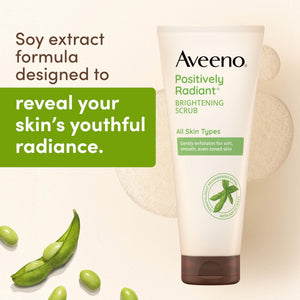 Aveeno Positively Radiant Skin Brightening Daily Facial Scrub with Moisture-Rich Soy Extract - PrimeBioHealth - canada supplements