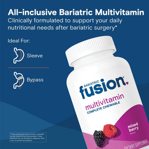 Bariatric Fusion Bariatric Multivitamin with Iron Complete Chewable | Mixed Berry | Post Bariatric Vitamins for Gastric Bypass - PrimeBioHealth - canada supplements
