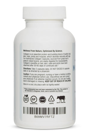 BioOptimal Multi-Collagen Supplement Capsules, Types I, II, III, V, & X Collagen, 90 Capsules - PrimeBioHealth - canada supplements