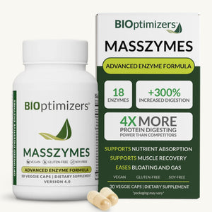 BIOptimizers MassZymes - Complete Digestive Enzymes Supplement for Gut Health - Bloating Relief for Men and Women - Lipase Amylase Bromelain Digestive Enzymes (30 Capsules) - PrimeBioHealth - canada supplements