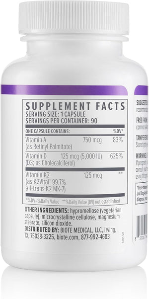 Biote Nutraceuticals - ADK 5 - Immunity + Cardiovascular (90 Capsules) - PrimeBioHealth - canada supplements
