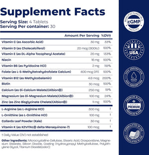 BONE SCIENCE Primeheight Bone & Growth Support with Calcium, Vitamin D3, K2, Magnesium, Zinc - Nutrient-Based Vegan Immune Formula, Non-GMO, 120 Tablets - PrimeBioHealth - canada supplements
