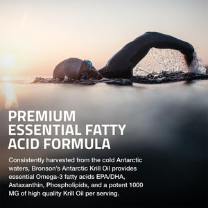 Bronson Antarctic Krill Oil 1000 mg with Omega-3s EPA, DHA, Astaxanthin and Phospholipids 120 Softgels - PrimeBioHealth - canada supplements