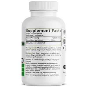 Bronson Ginkgo Biloba Extra Strength Supports Brain Function & Memory Support, 120 Vegetarian Capsules - PrimeBioHealth - canada supplements