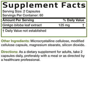 Bronson Ginkgo Biloba Extra Strength Supports Brain Function & Memory Support, 120 Vegetarian Capsules - PrimeBioHealth - canada supplements
