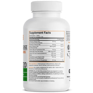 Bronson Super B Vitamin B Complex Sustained Slow Release (Vitamin B1, B2, B3, B6, B9 - Folic Acid, B12) Contains All B Vitamins 60 Tablets - PrimeBioHealth - canada supplements