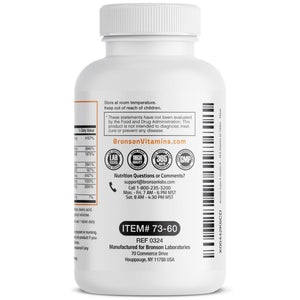 Bronson Super B Vitamin B Complex Sustained Slow Release (Vitamin B1, B2, B3, B6, B9 - Folic Acid, B12) Contains All B Vitamins 60 Tablets - PrimeBioHealth - canada supplements