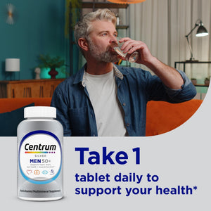 Centrum Silver Men's 50+ Multivitamin with Vitamin D3, B-Vitamins, Zinc for Memory and Cognition - 200 Tablets - PrimeBioHealth - canada supplements