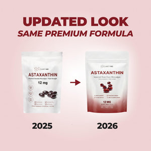 ClarityMD Astaxanthin 12mg Antioxidants Supplement – Natural Microalgae Source – Lipid-Based Softgel for Enhanced Absorption – Cognitive - PrimeBioHealth - canada supplements
