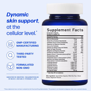 Clear Skin Supplement with Zinc, DIM & Probiotics | 3-in-1 Balance, Glow & Health Skin Support | Triple Action Hyaluronic Acid, Niaciminide & Vitamins for Hormone - PrimeBioHealth - canada supplements