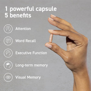 CocoaVia Memory & Focus Brain Supplement, 30 Day, Cocoa Flavanol Blend, Lutein, Added Caffeine for Boost. Improve Cognitive Function, Attention, Vegan & Plant Based, 30 Capsules - PrimeBioHealth - canada supplements