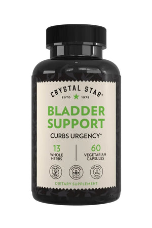 Crystal Star Bladder Support (60 Capsules) – Herbal Supplement for Healthy Bladder Function - Cranberry, Dandelion & Fenugreek - Helps Overactive Bladder and Incontinence - Non-GMO - PrimeBioHealth - canada supplements