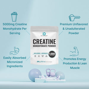DEAL SUPPLEMENT Instant Creatine Monohydrate Powder, 5g Per Serving – 60 Servings | Micronized, Unflavored, Fast Absorbing Formula - PrimeBioHealth - canada supplements