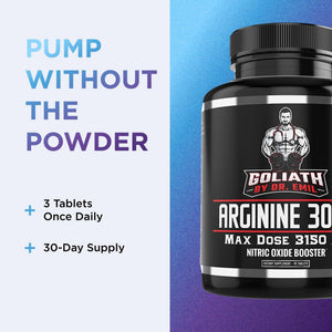 Dr. Emil - L Arginine (3150mg) Highest Capsule Dose - Nitric Oxide Supplement for Vascularity, Endurance and Heart Health - PrimeBioHealth - canada supplements