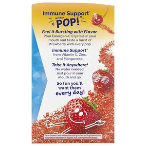 Emergen-C Kidz Crystals, On-the-Go Emergen-C Immune Support Supplement with Vitamin C, B Vitamins, Zinc and Manganese - PrimeBioHealth - canada supplements